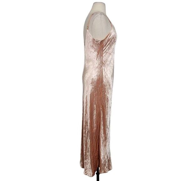 A.L.C. Annex Slip Silk Blend Midi Dress Sz 6 Pink Rose Gold Pull On Sexy Luxury - Picture 5 of 11